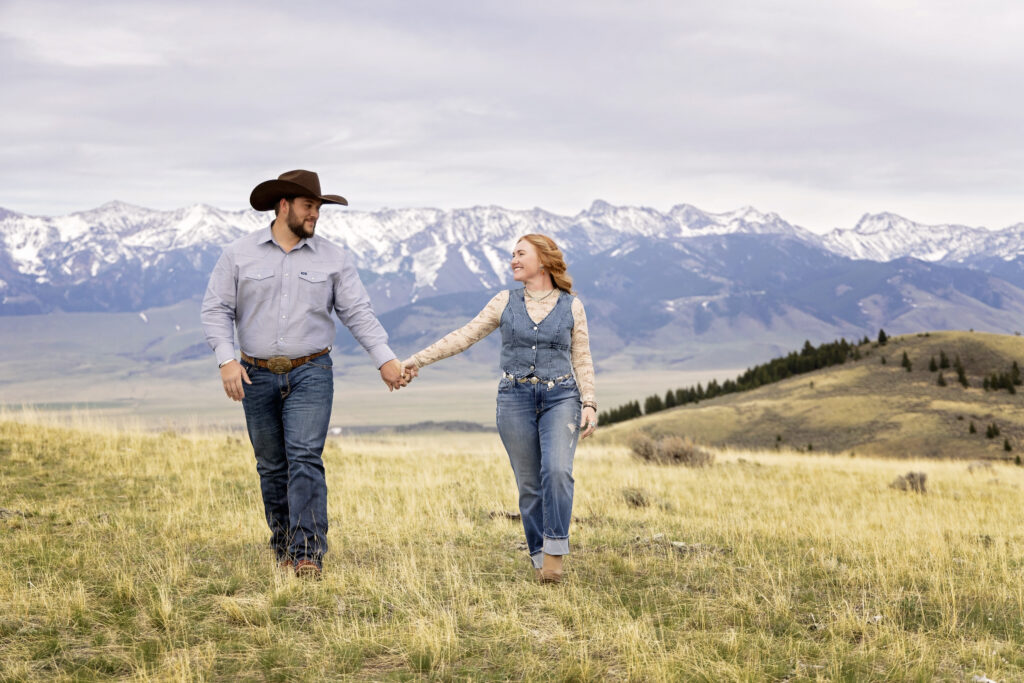Montana mountain backdrop couples photography Madison Valley